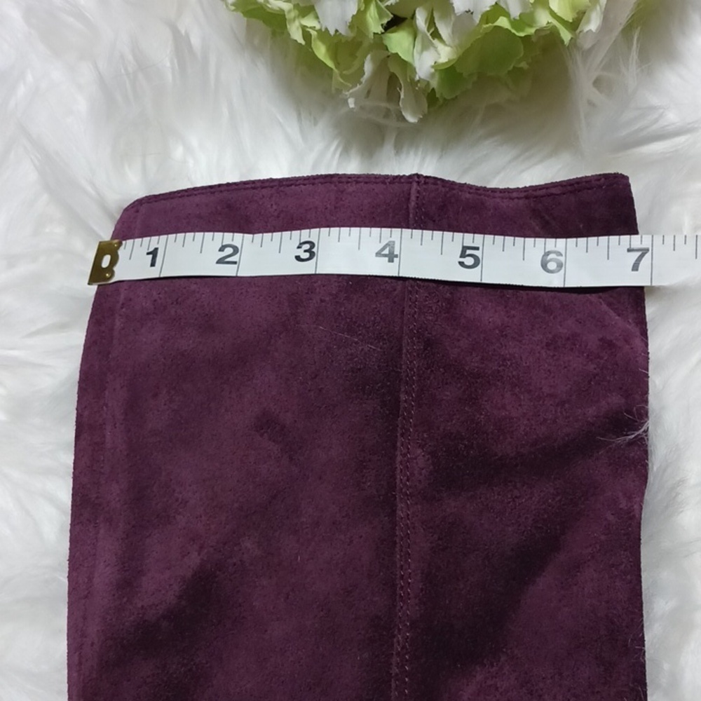 NWT Elegant Coach Purple Suede Women's Boots,size 5 - Picture 6 of 6
